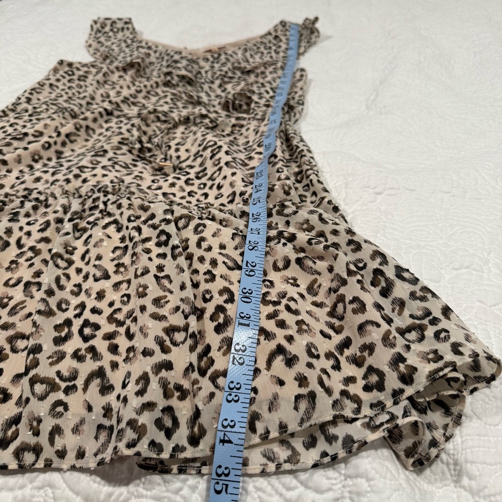 Mini Ruffle Leopard Print Dress - Picture 4 of 9